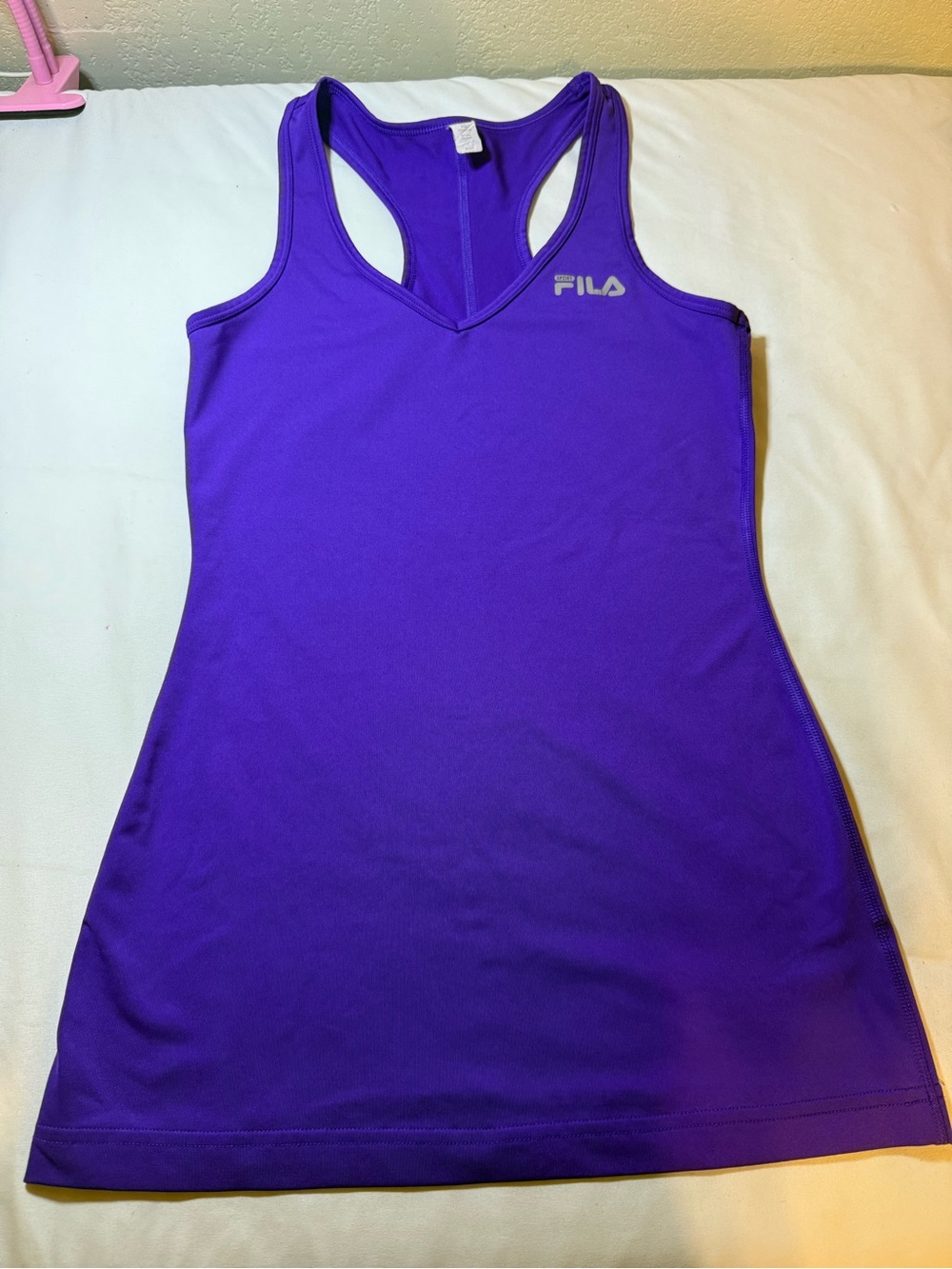 FILA Purple Racerback V-Neck Athletic Tank